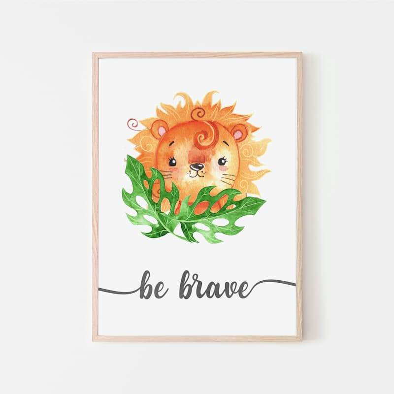 Animal Jungle Quotes - Lion - Pompom Prints