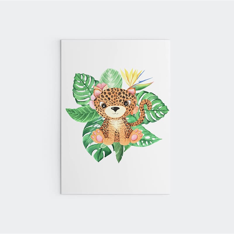 Animal Safari Babies - Cheetah - Pompom Prints