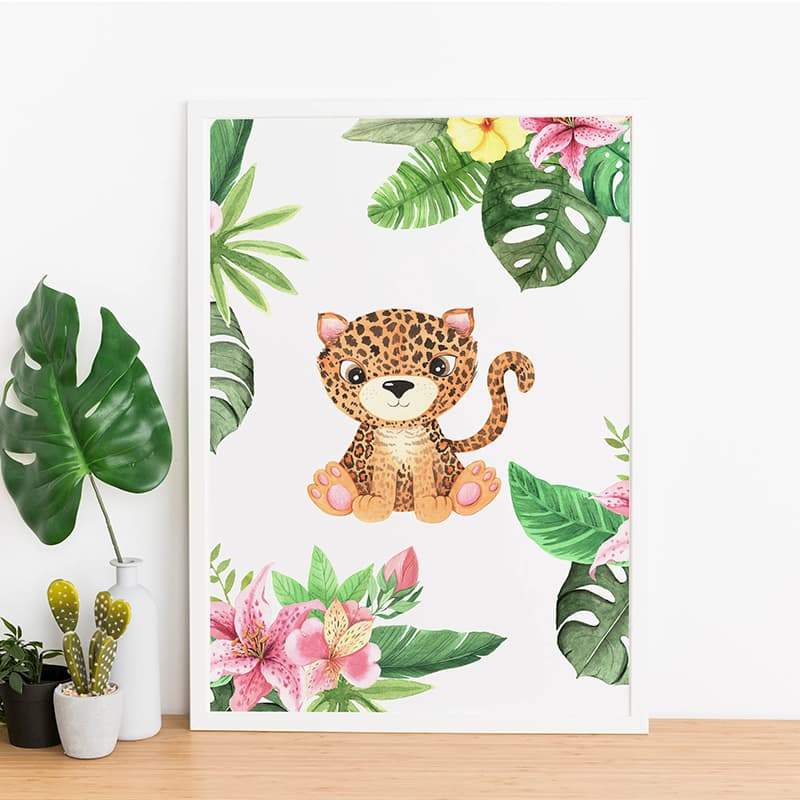 Animal Safari Babies - Cheetah - Pompom Prints