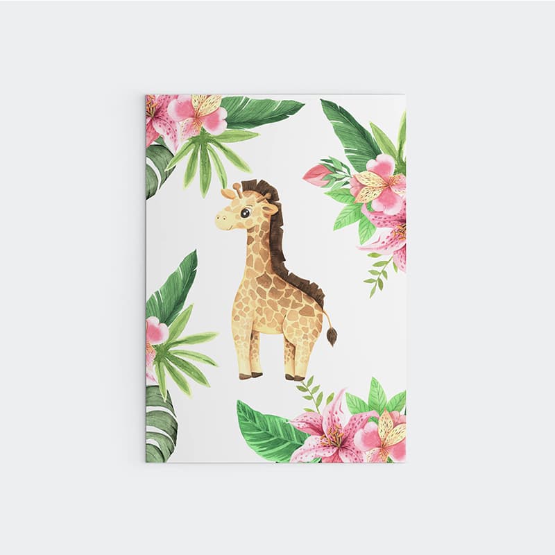 Animal Safari Babies - Giraffe - Pompom Prints