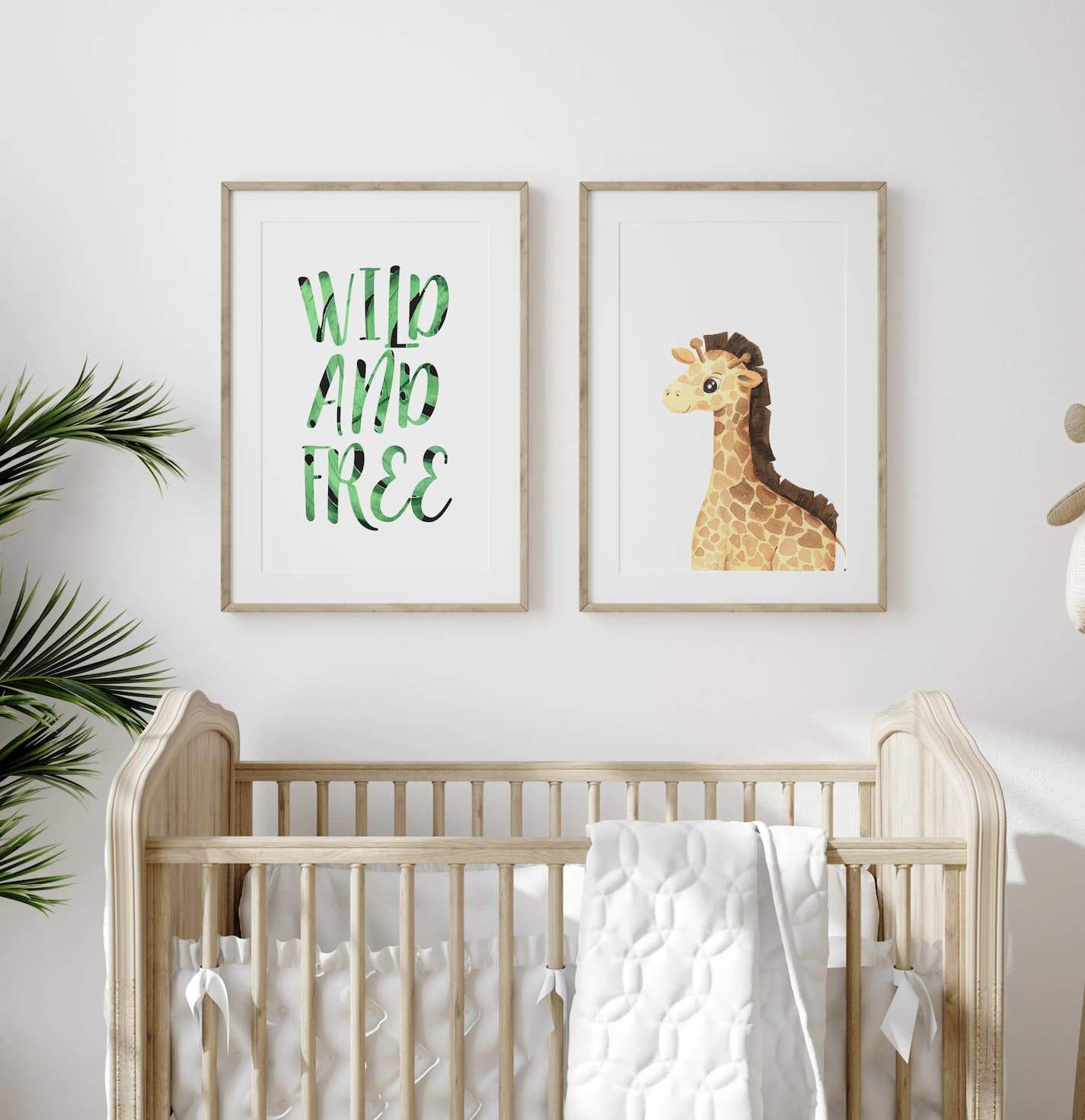 Animal Safari Babies - Giraffe - Pompom Prints