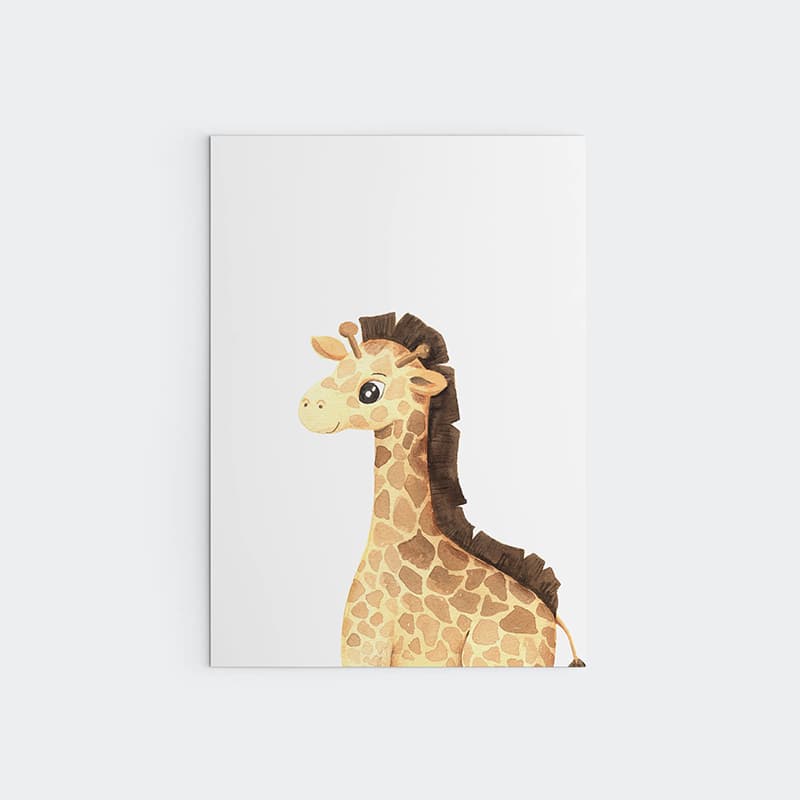 Animal Safari Babies - Giraffe - Pompom Prints