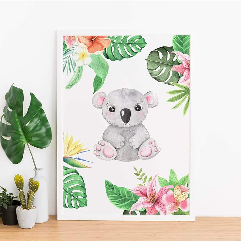 Animal Safari Babies - Koala - Pompom Prints