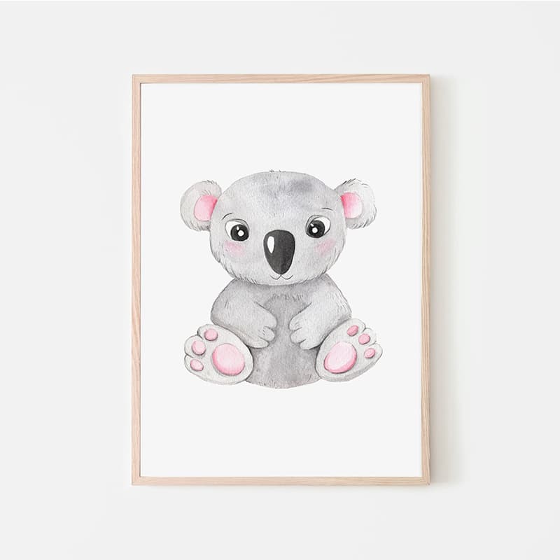 Animal Safari Babies - Koala - Pompom Prints