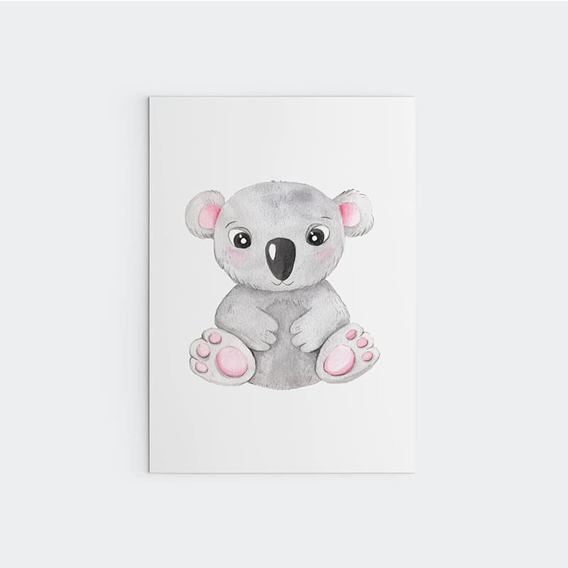 Animal Safari Babies - Koala - Pompom Prints