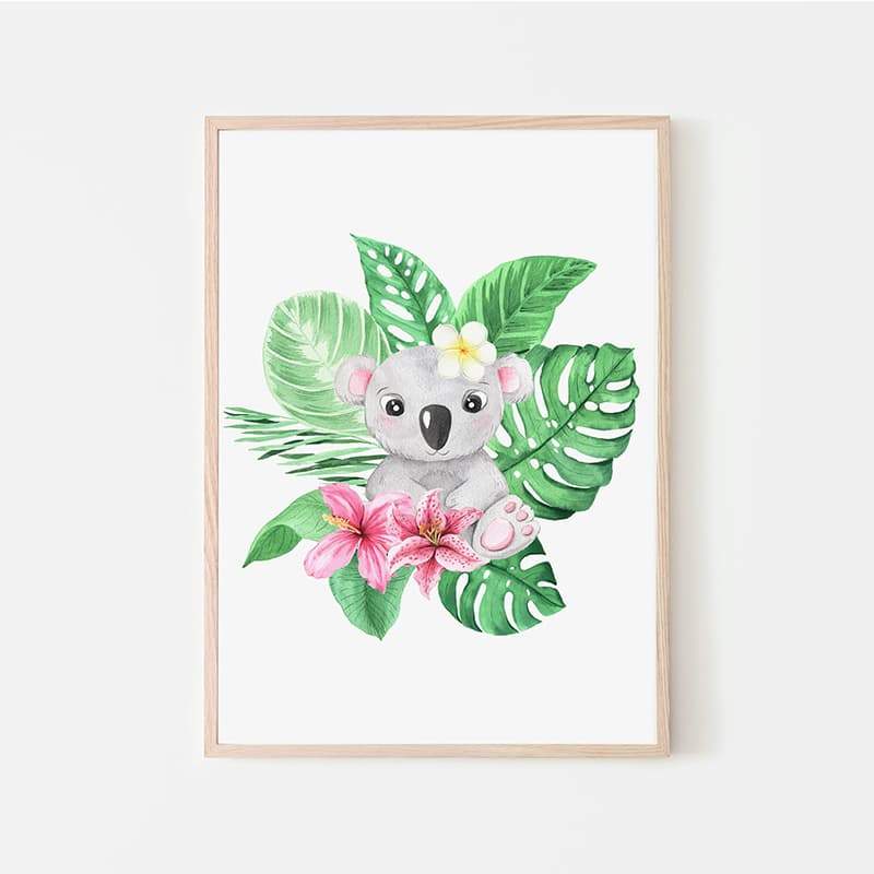 Animal Safari Babies - Koala - Pompom Prints