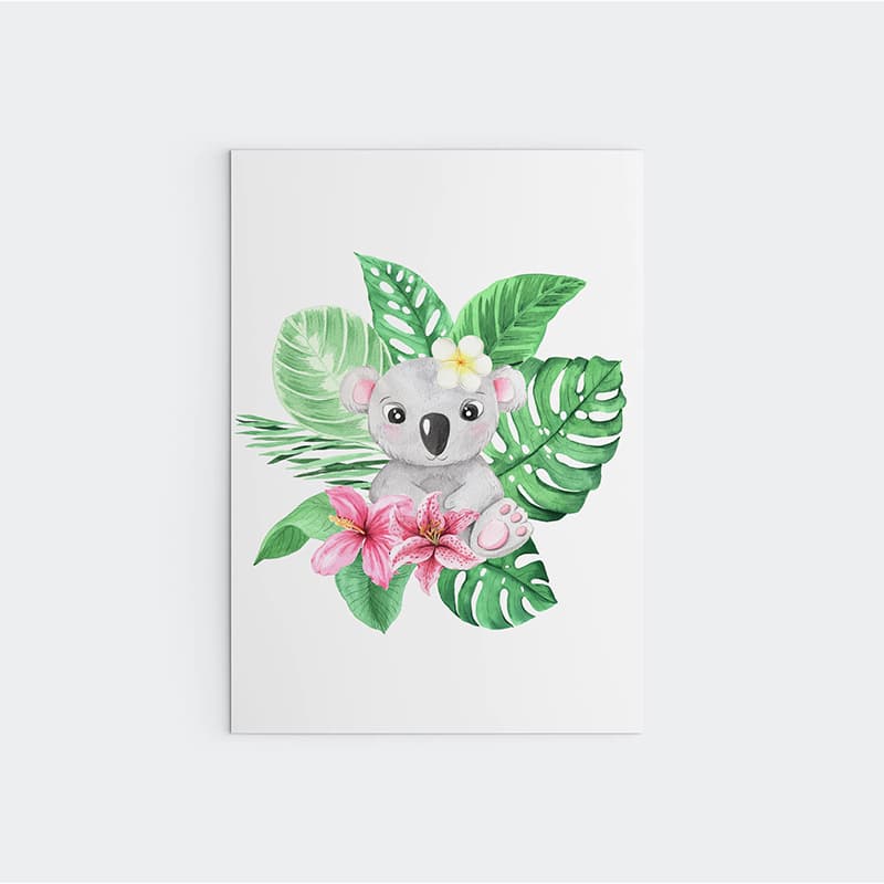 Animal Safari Babies - Koala - Pompom Prints