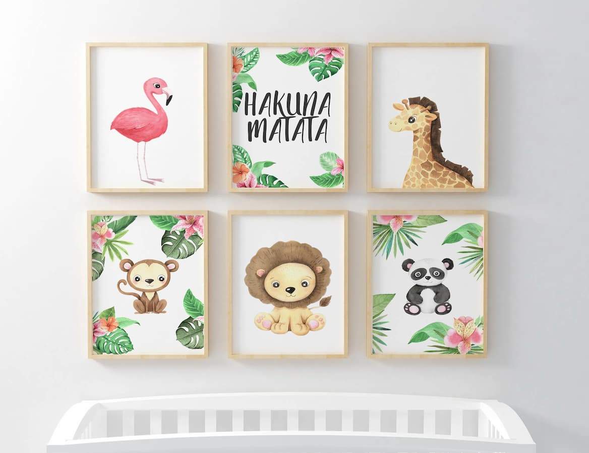 Animal Safari Babies - Lion - Pompom Prints
