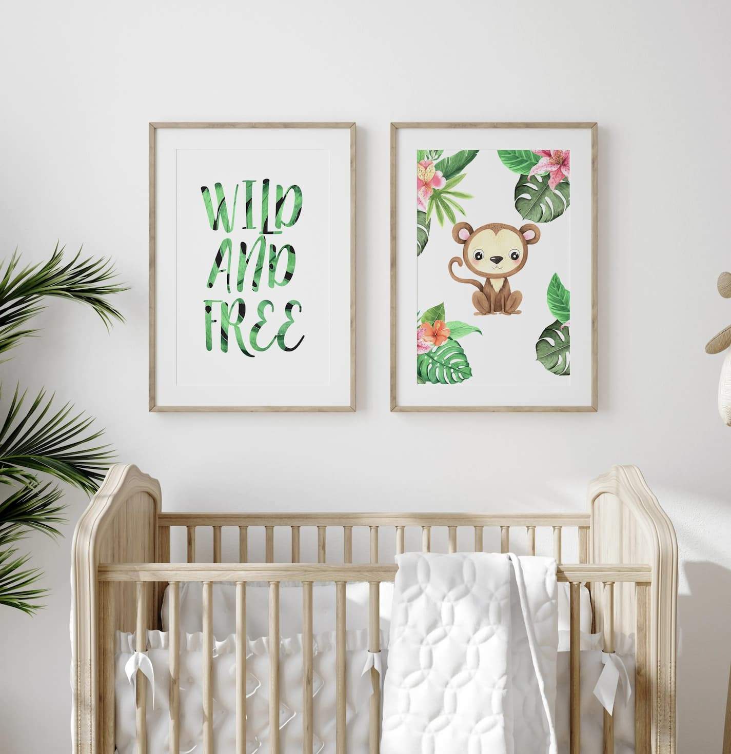 Animal Safari Babies - Monkey - Pompom Prints