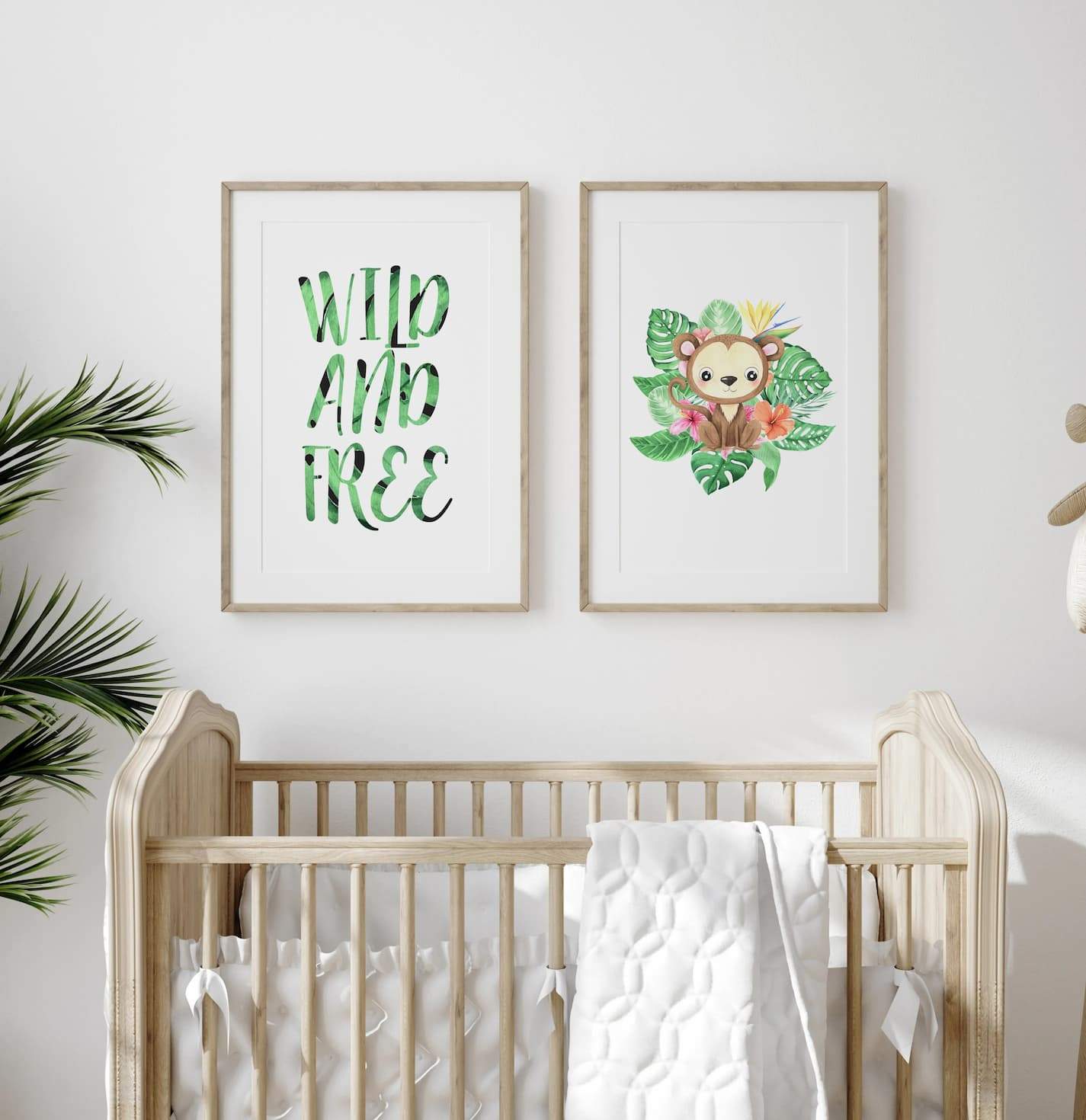 Animal Safari Babies - Monkey - Pompom Prints