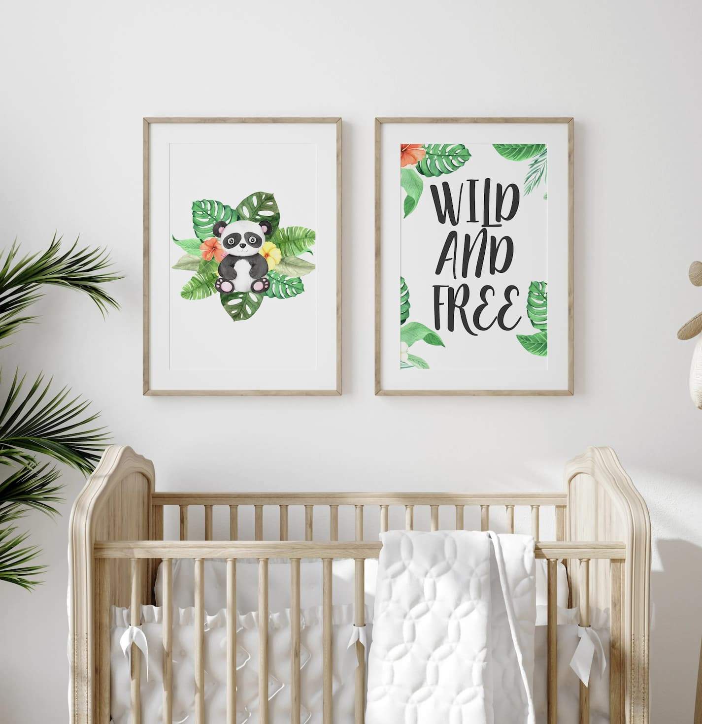 Animal Safari Babies - Panda - Pompom Prints