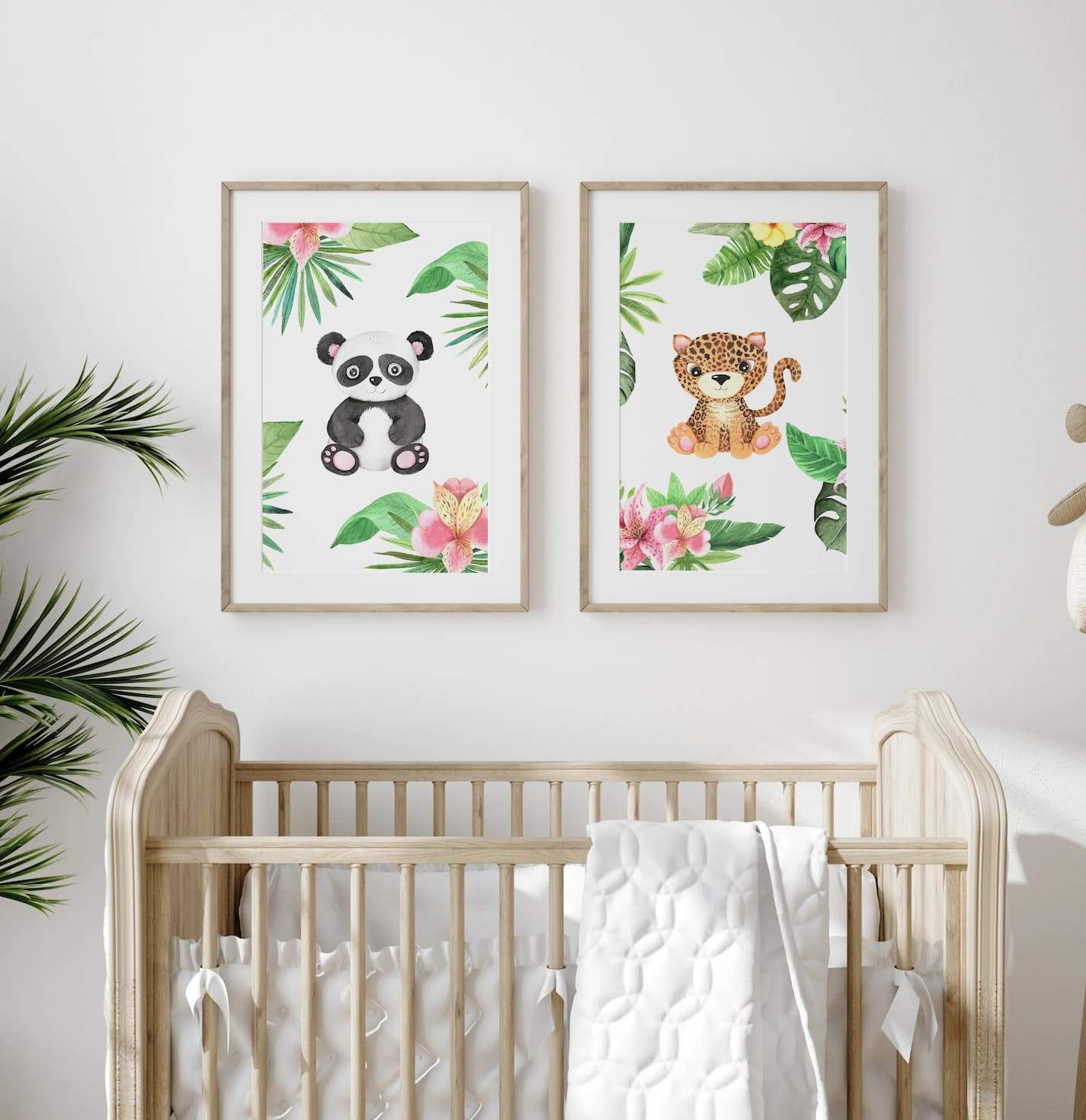 Animal Safari Babies - Panda - Pompom Prints