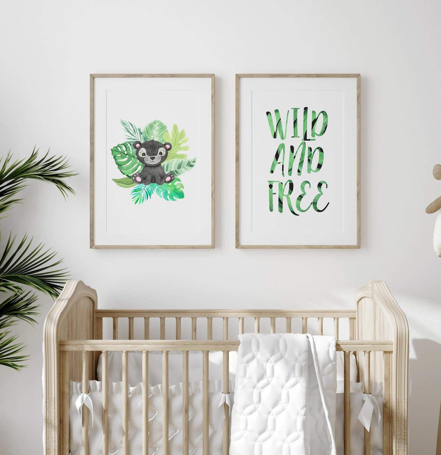 Animal Safari Babies - Panther - Pompom Prints
