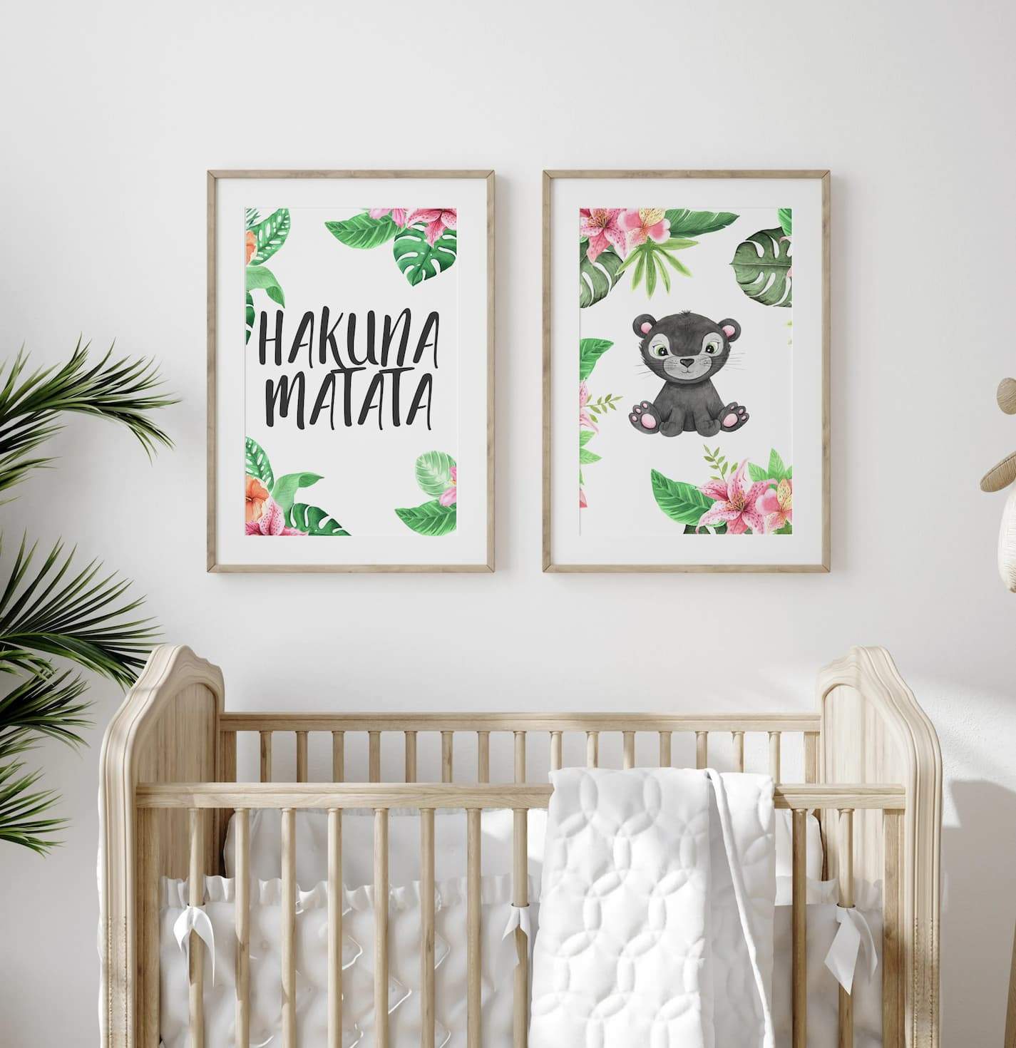 Animal Safari Babies - Panther - Pompom Prints