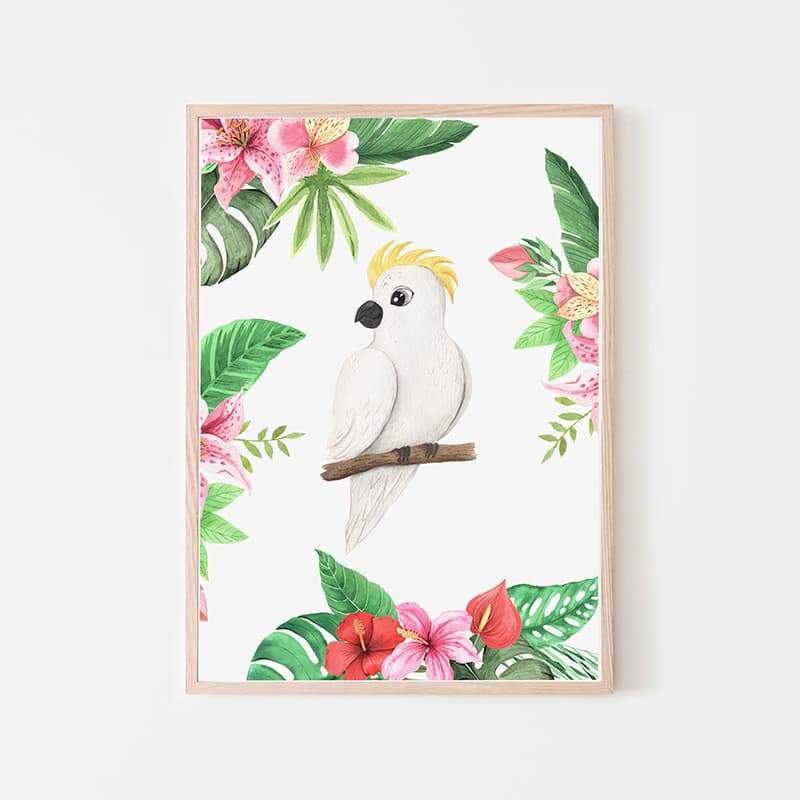 Animal Safari Babies - Parrot - Pompom Prints