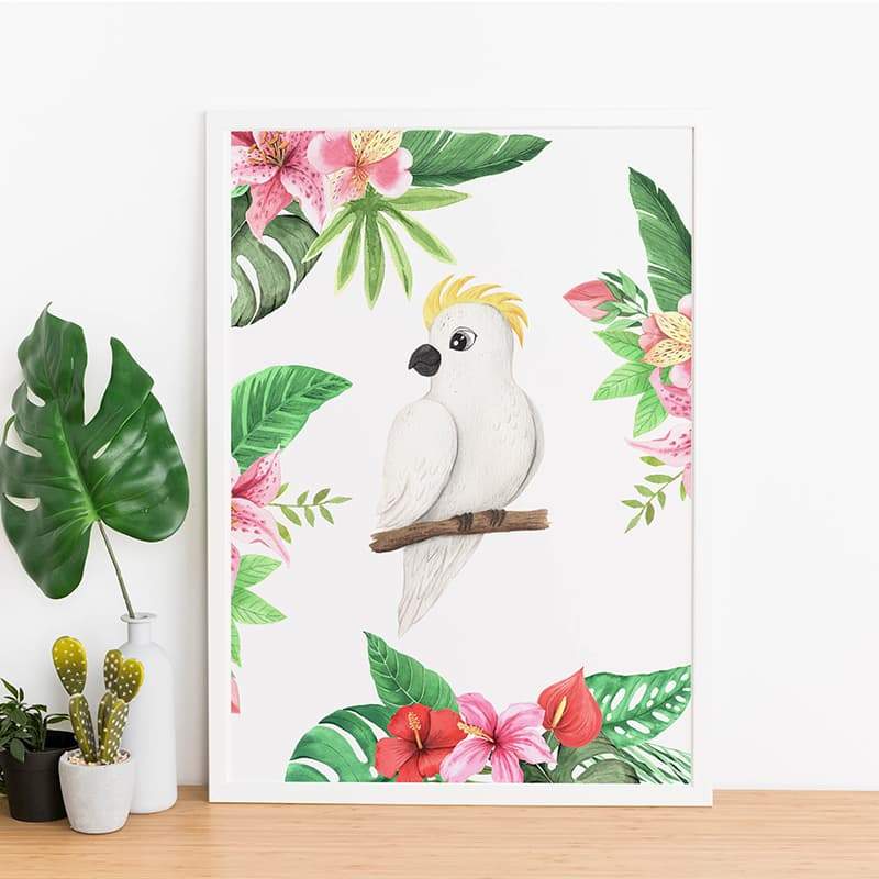 Animal Safari Babies - Parrot - Pompom Prints
