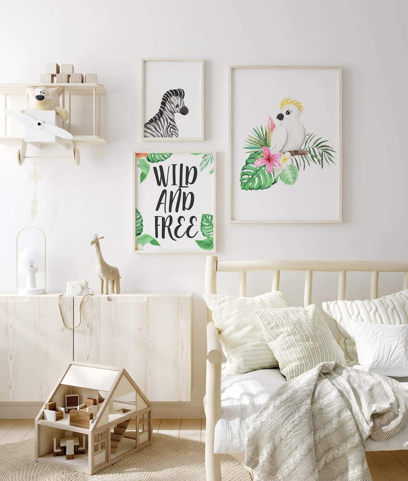 Animal Safari Babies - Parrot - Pompom Prints