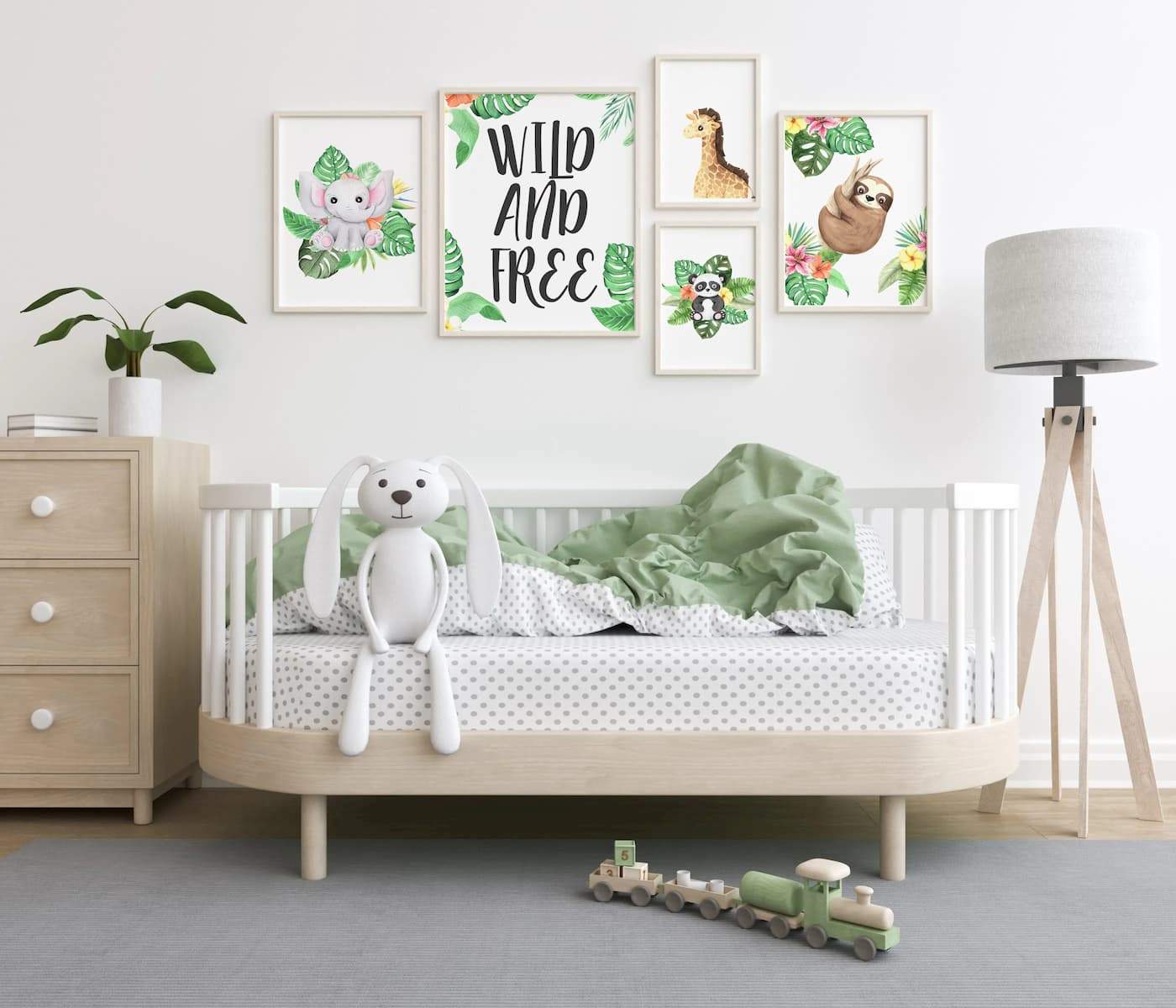 Animal Safari Babies - Sloth - Pompom Prints