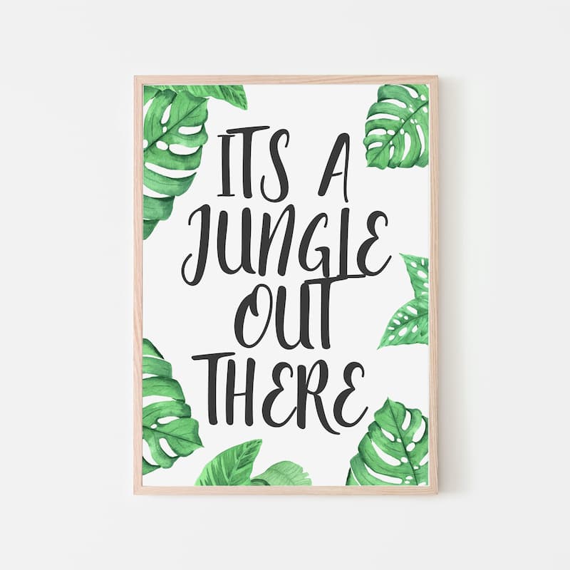 Animal Safari - It's a Jungle Out there - Pompom Prints
