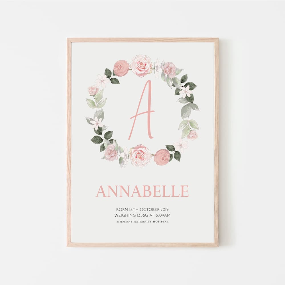Ballerina - Personalised New Baby Print - Pompom Prints