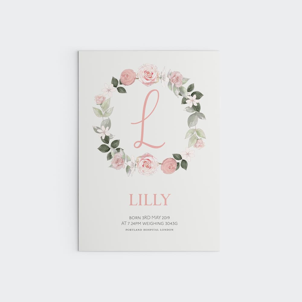 Ballerina - Personalised New Baby Print - Pompom Prints