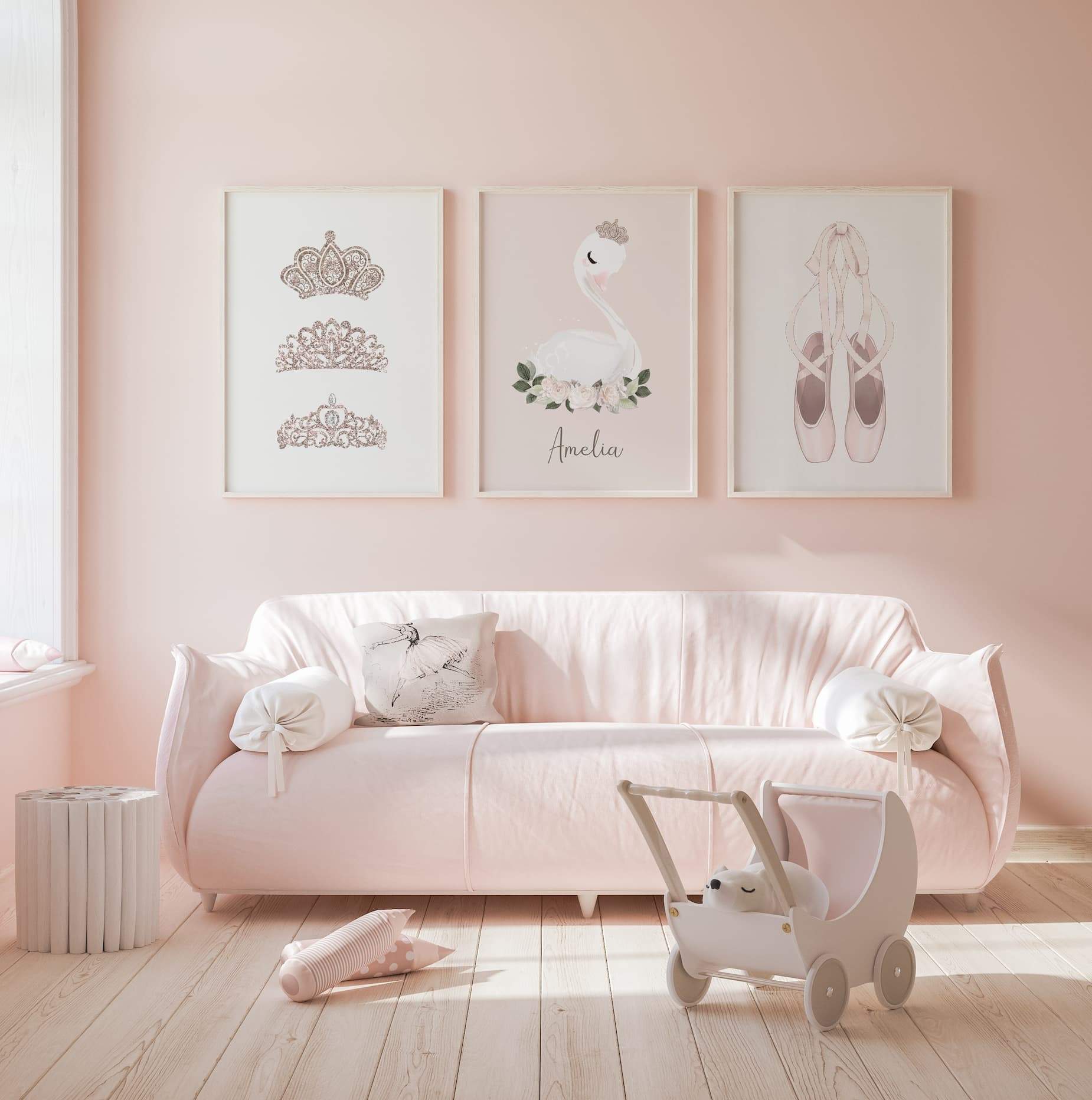 Ballerina - Personalised Swan - Pompom Prints