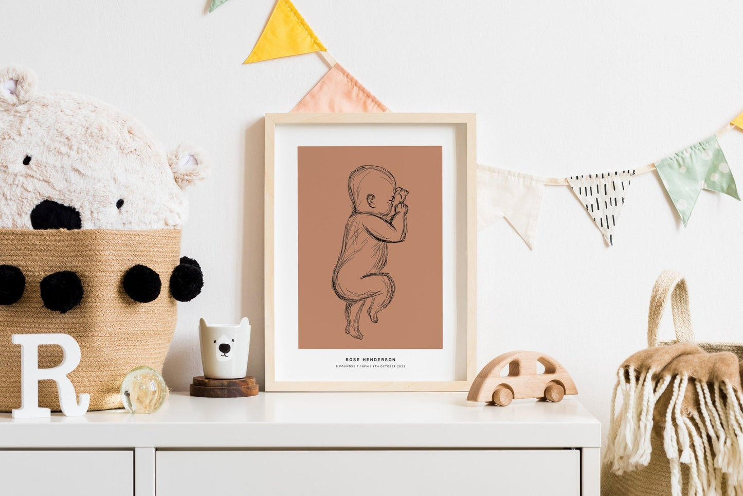 Birth Poster - Personalised Print - Pompom Prints
