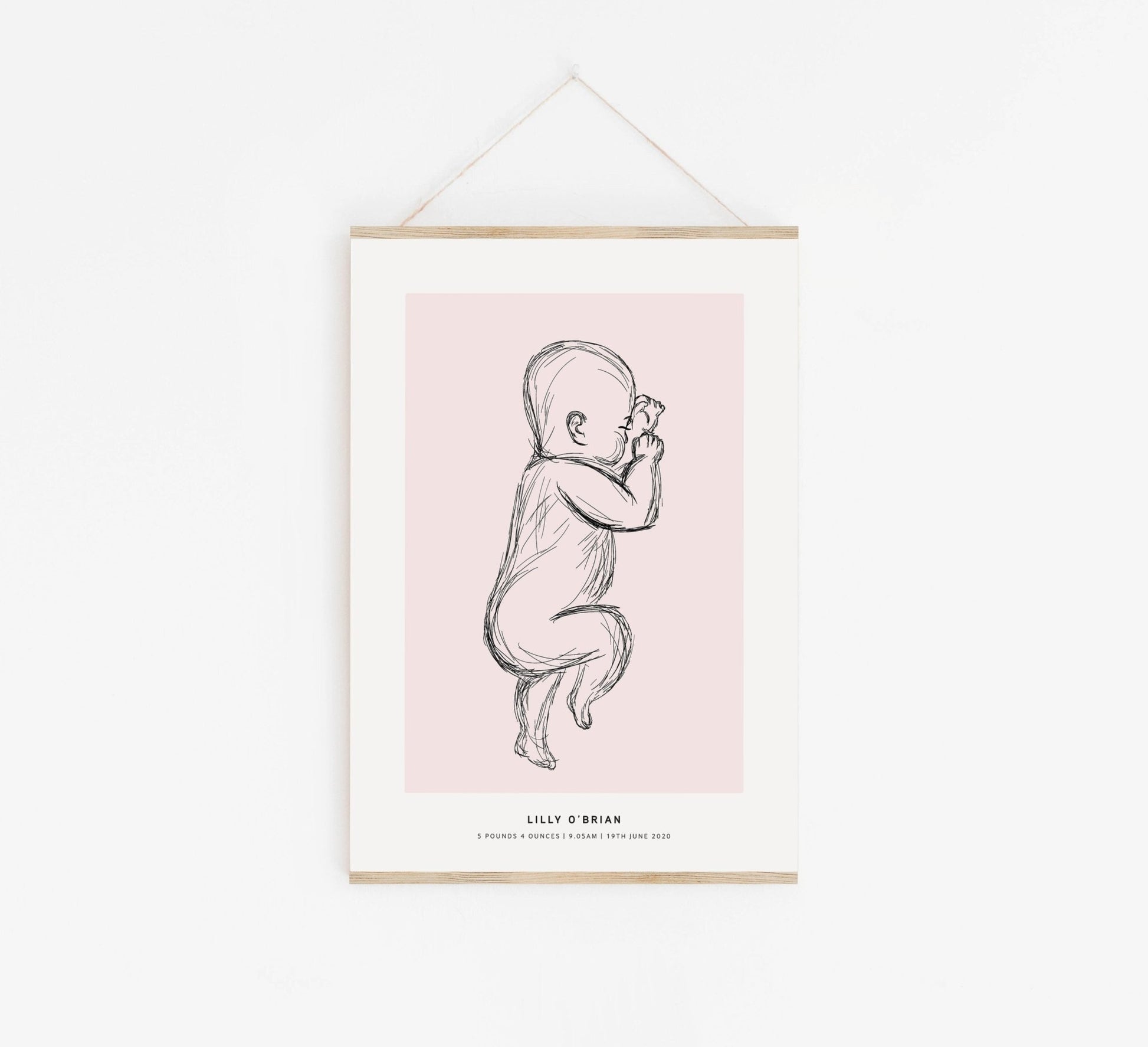 Birth Poster - Personalised Print - Pompom Prints