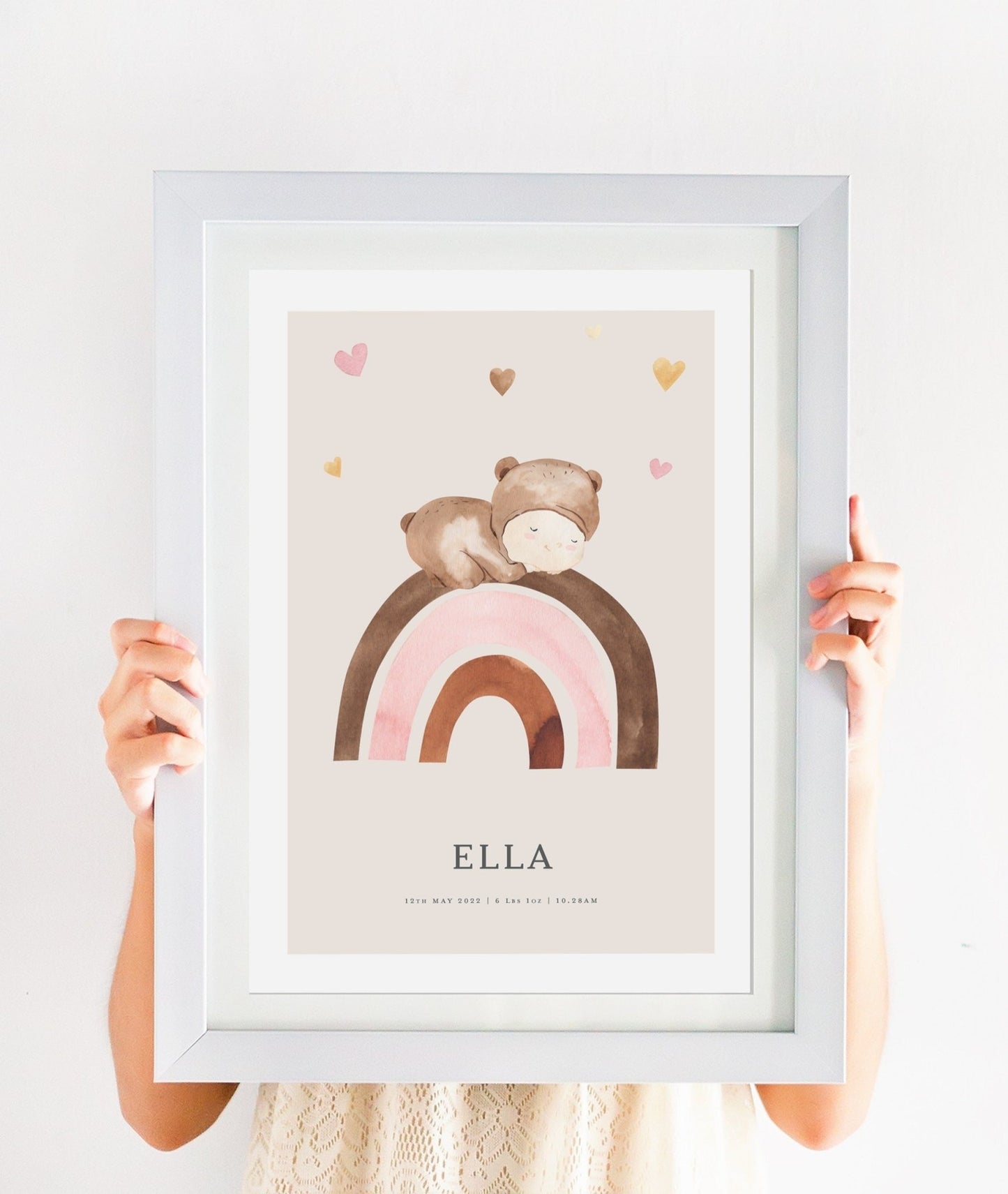 Boho Babies - Personalised Baby Print - Pompom Prints