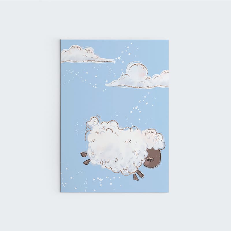 Counting Sheep - 3 Set Blue - Pompom Prints
