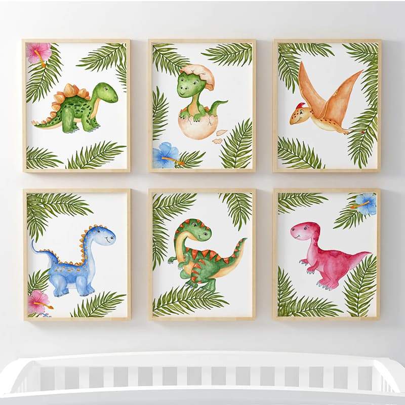 Dinky Dinosaurs - 6 Set (Shawn, Chuie, Cuba, Cesar, Gio, Lola) - Pompom Prints