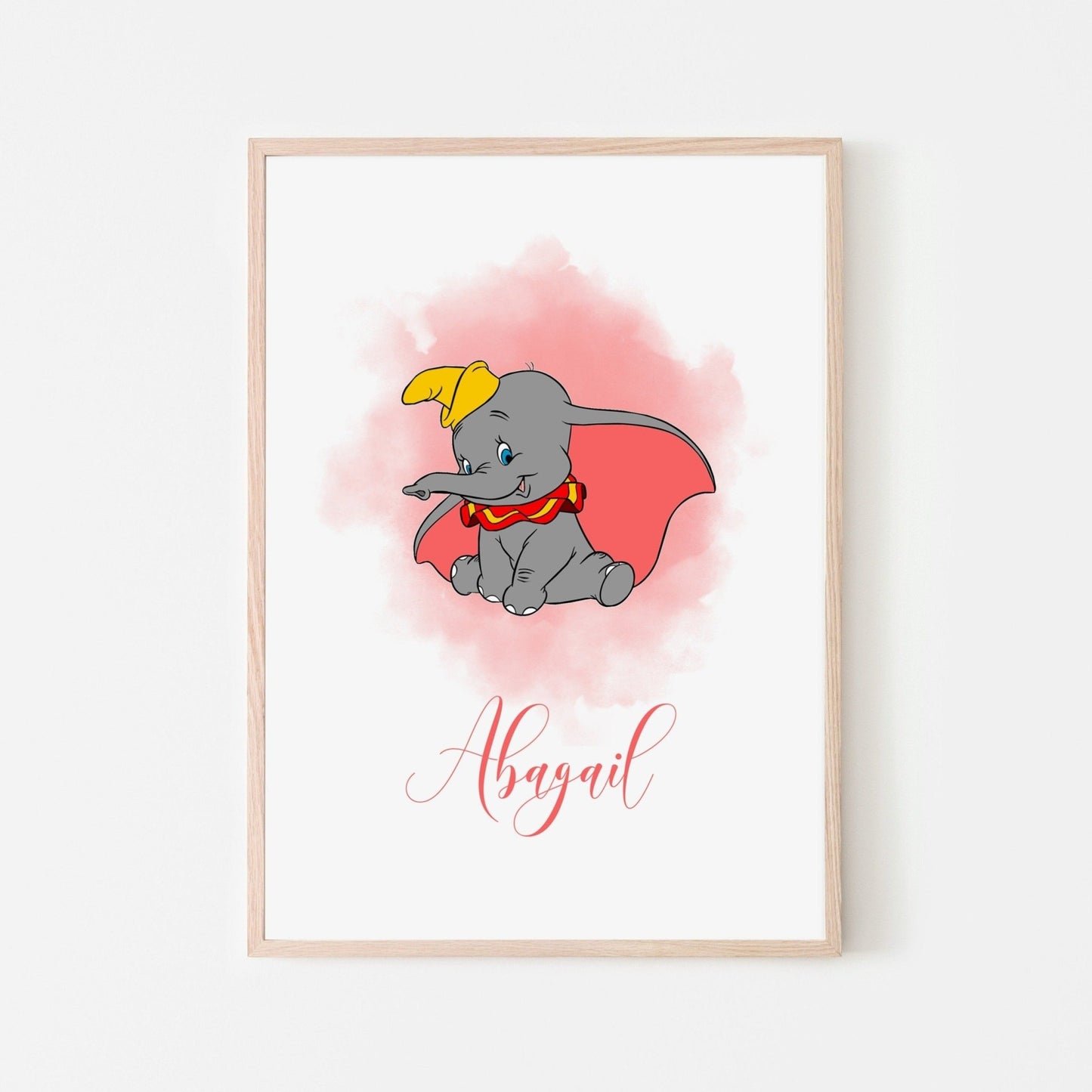 Dumbo - Pink Personalised Print - Pompom Prints
