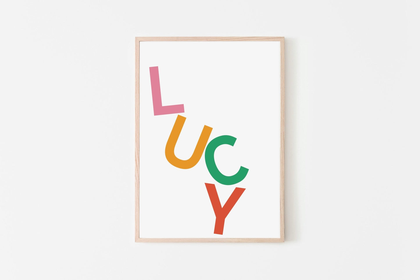Falling Letters - Personalised Name Print - Pompom Prints