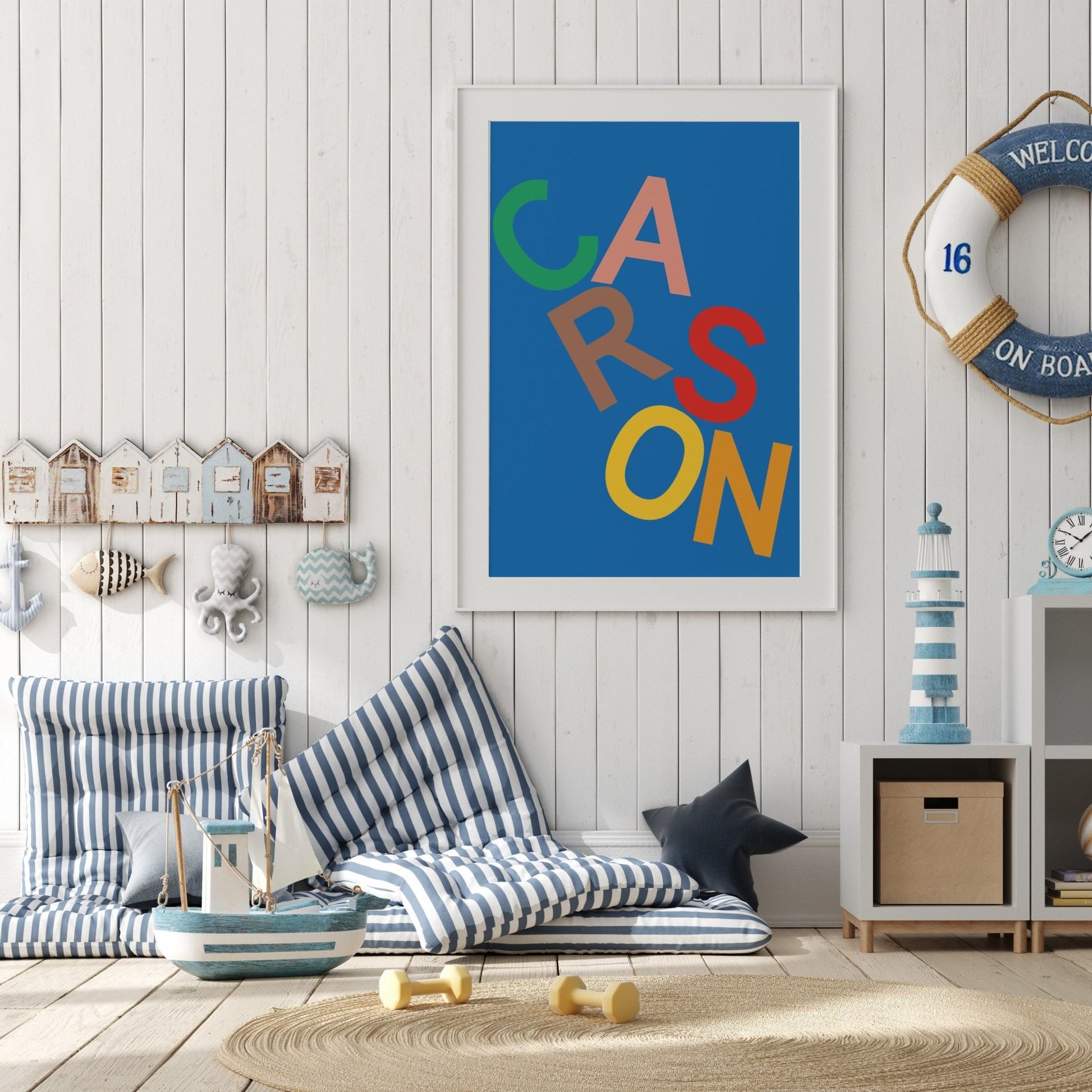 Falling Letters - Personalised Name Print - Pompom Prints