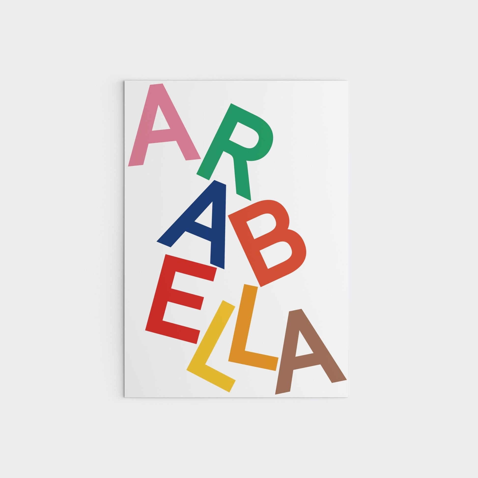 Falling Letters - Personalised Name Print - Pompom Prints