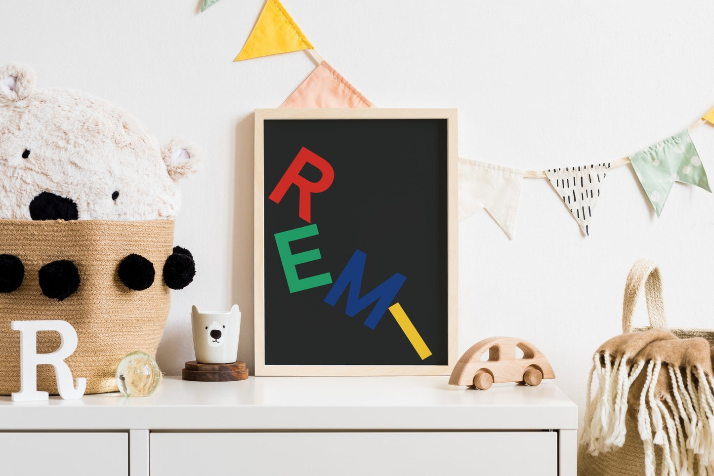 Falling Letters - Personalised Name Print - Pompom Prints