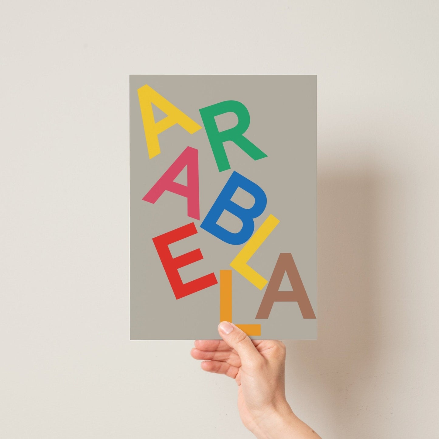 Falling Letters - Personalised Name Print - Pompom Prints