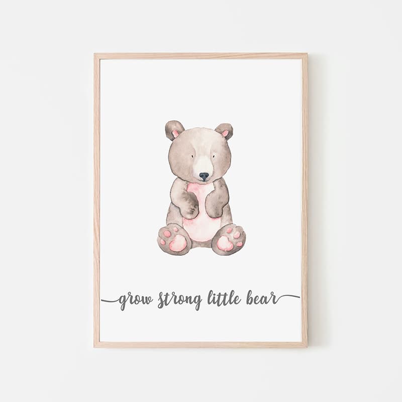 Little Woodland Animals - Bear - Pompom Prints
