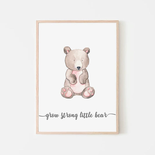 Little Woodland Animals - Bear - Pompom Prints