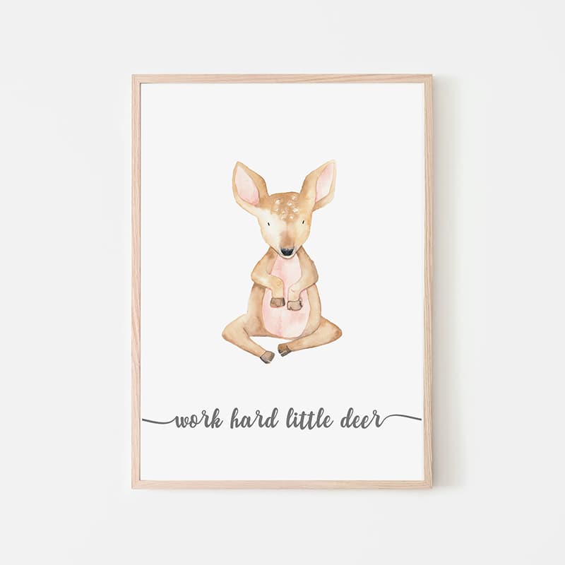 Little Woodland Animals - Deer - Pompom Prints