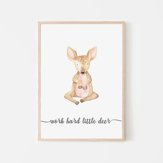 Little Woodland Animals - Deer - Pompom Prints