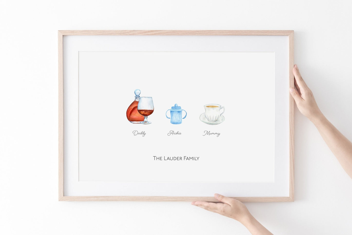 Personalised Family Drinks Print - Pompom Prints