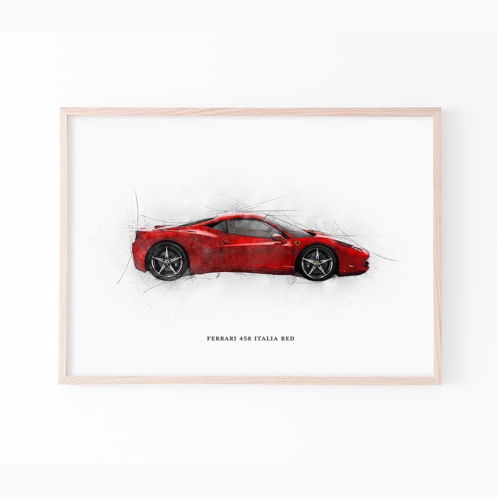 Personalised Sketch Vehicle Print - Pompom Prints