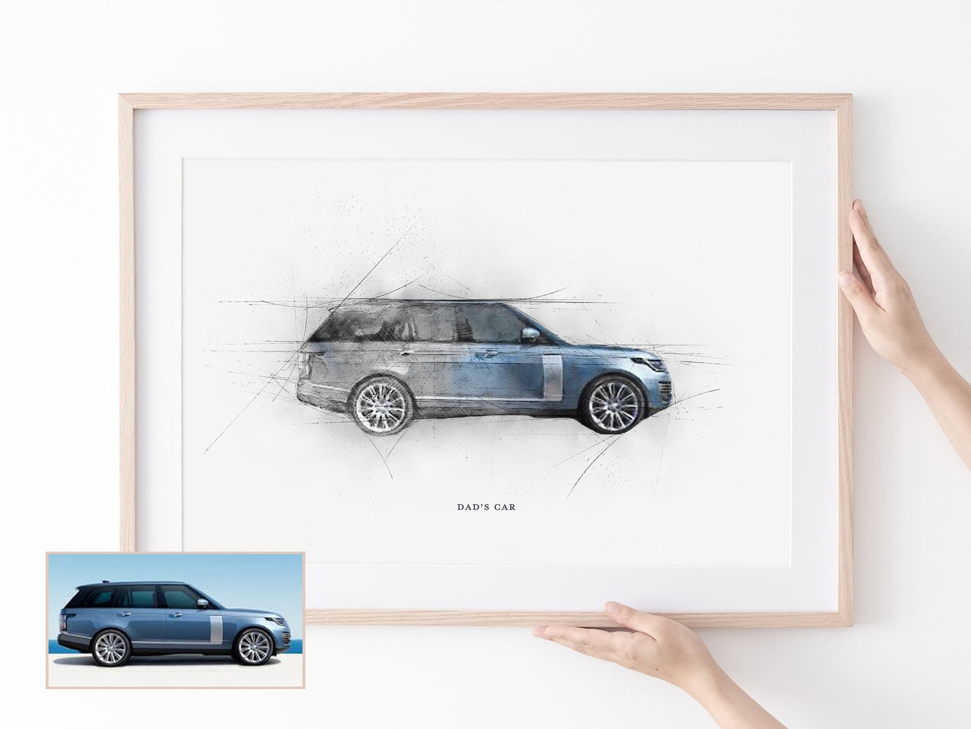 Personalised Sketch Vehicle Print - Pompom Prints