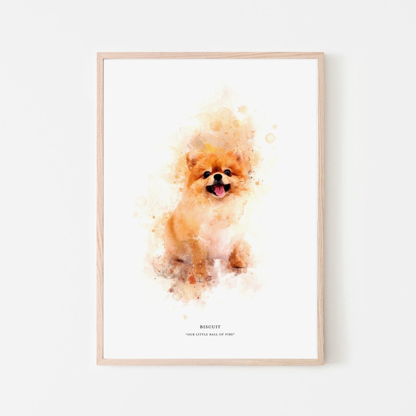 Personalised Watercolour Pet Portrait Print - Pompom Prints