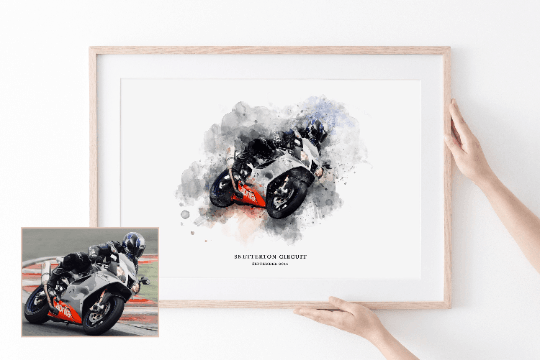 Personalised Watercolour Vehicle Print - Pompom Prints