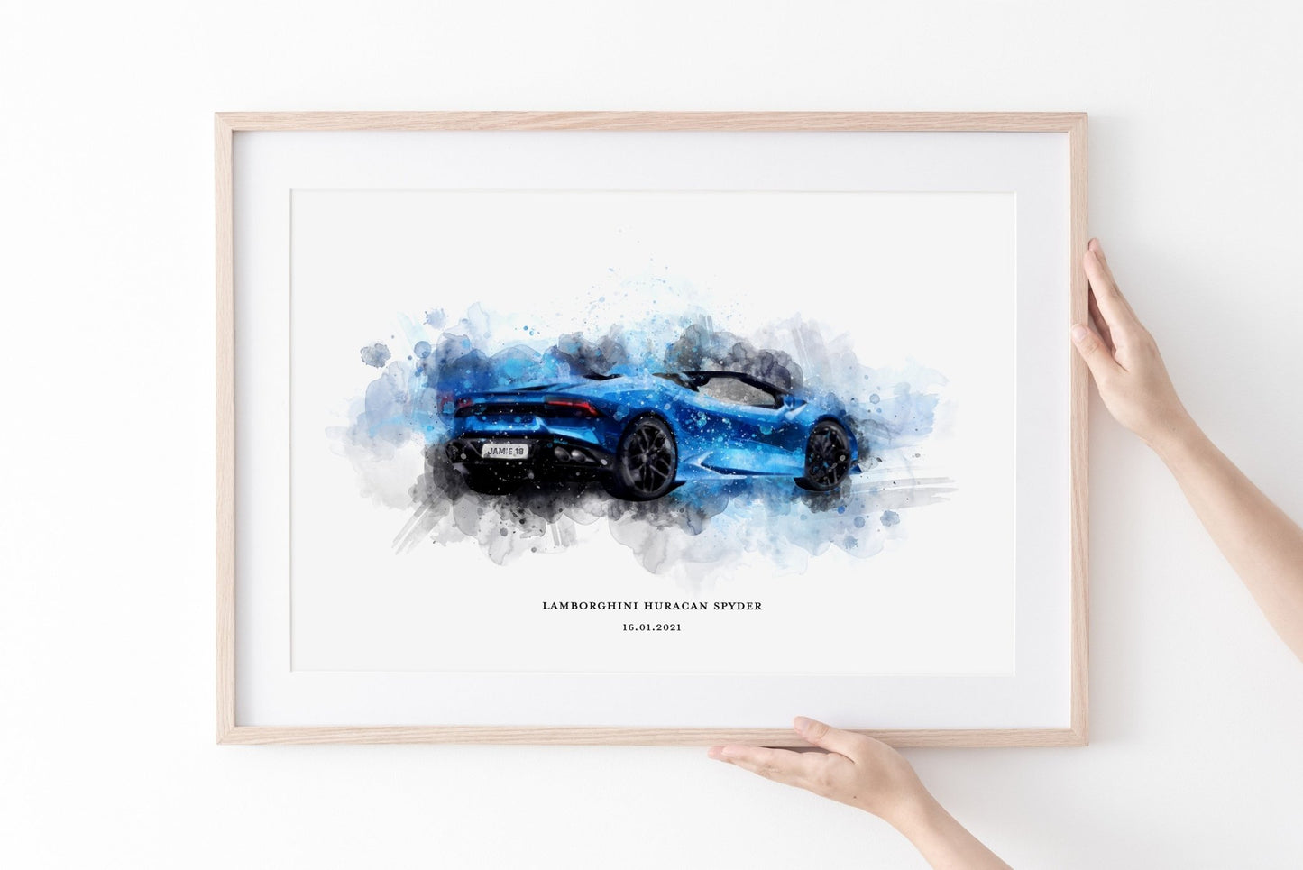 Personalised Watercolour Vehicle Print - Pompom Prints