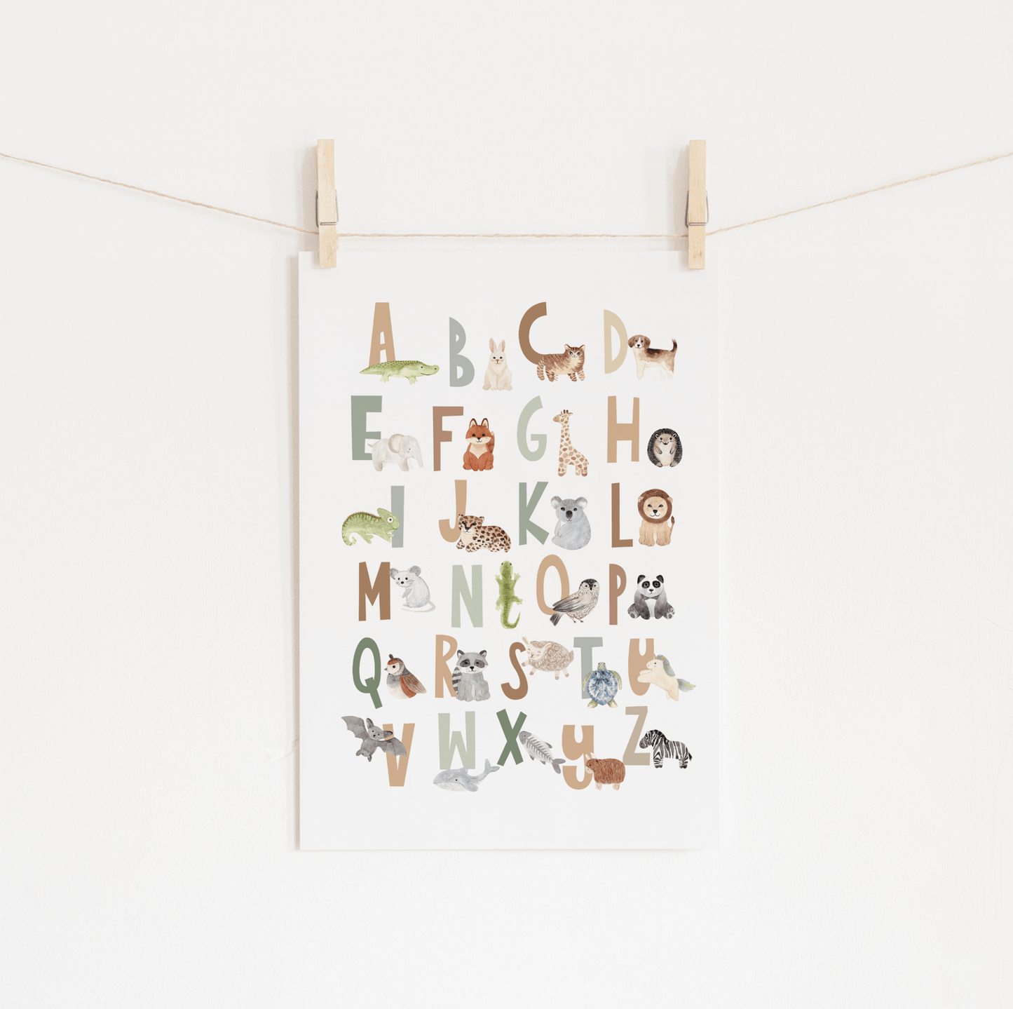 Scandi Animal Alphabet - Pompom Prints