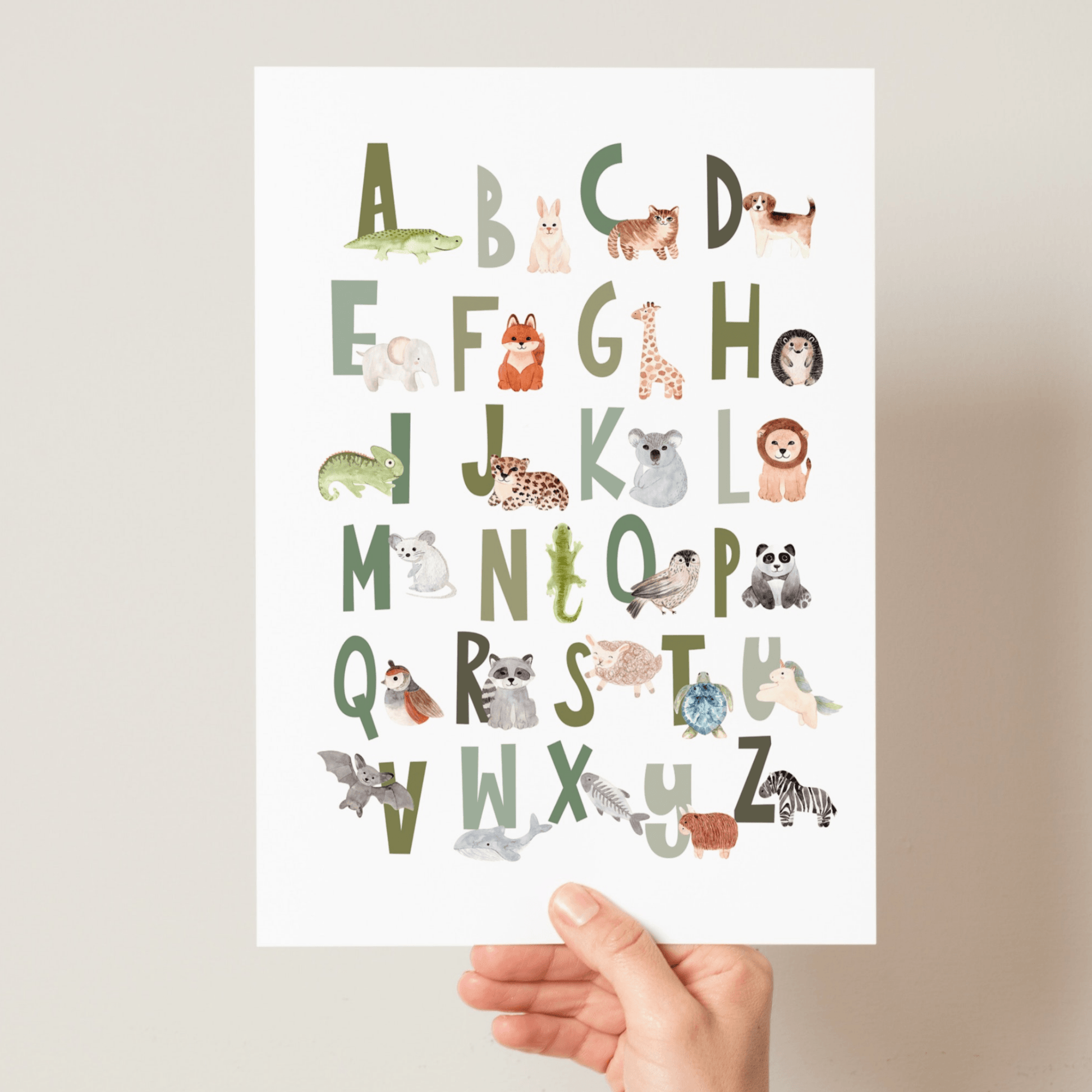 Scandi Animal Alphabet - Pompom Prints