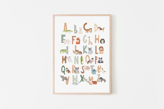 Scandi Animal Alphabet - Pompom Prints